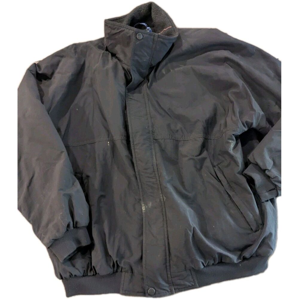Helly Hansen Jacket Mens Medium/Large Black Nylon‎ Coat Fleece Lined Winter Read